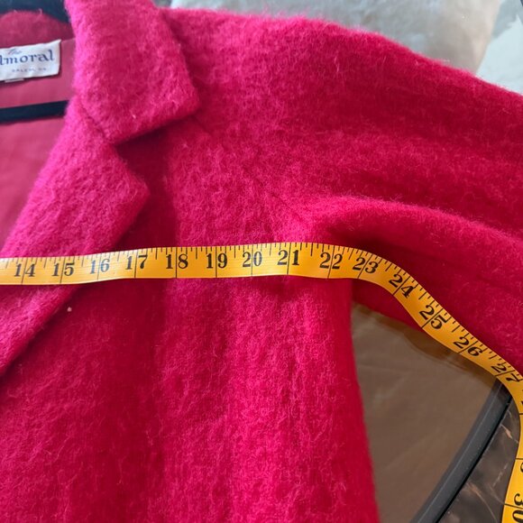 Vintage Emily Wetherby Coat Red Wool Blend Long Coat Classic 60s 70s - Picture 15 of 16